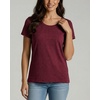 image:image4 Pack Womens Cotton T Shirts Short Sleeve Crew Neck Tops Basic CasualSet 2