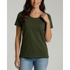 image:image4 Pack Womens Cotton T Shirts Short Sleeve Crew Neck Tops Basic CasualSet 3