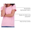 image:image4 Pack Womens Cotton T Shirts Short Sleeve Crew Neck Tops Basic CasualSet 4