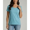 image:image4 Pack Womens Cotton T Shirts Short Sleeve Crew Neck Tops Basic CasualSet 5