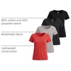 image:image4 Pack Womens Cotton T Shirts Short Sleeve Crew Neck Tops Basic CasualSet 6