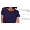 image:image4 Pack Womens Cotton T Shirts Short Sleeve Crew Neck Tops Basic CasualSet 7
