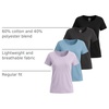 image:image4 Pack Womens Cotton T Shirts Short Sleeve Crew Neck Tops Basic CasualSet 8