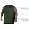 image:image5 Pack Mens Dry Fit Tank Tops Sleeveless Muscle Workout Gym Athletic ShirtBig  Tall  Set H