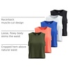 image:image5 Pack Womens Dry Fit Crop Tank Tops Sleeveless Athletic Workout Gym YogaSet 8