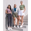 image:image5 Pack Womens Dry Fit Crop Top Workout T Shirts Short Sleeve Athletic GymSet 1