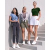 image:image5 Pack Womens Dry Fit Crop Top Workout T Shirts Short Sleeve Athletic GymSet 10