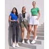 image:image5 Pack Womens Dry Fit Crop Top Workout T Shirts Short Sleeve Athletic GymSet 11