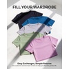 image:image5 Pack Womens Dry Fit Crop Top Workout T Shirts Short Sleeve Athletic GymSet 4