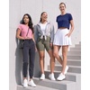 image:image5 Pack Womens Dry Fit Crop Top Workout T Shirts Short Sleeve Athletic GymSet 4