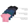 image:image5 Pack Womens Dry Fit Crop Top Workout T Shirts Short Sleeve Athletic GymSet 4