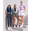 image:image5 Pack Womens Dry Fit Crop Top Workout T Shirts Short Sleeve Athletic GymSet 7