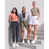 image:image5 Pack Womens Dry Fit Crop Top Workout T Shirts Short Sleeve Athletic GymSet 8