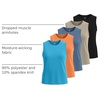 image:image5 Pack Womens Dry Fit Tank Tops Muscle Sleeveless Workout Athletic GymSet 7