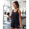 image:image5 Pack Womens Racerback Crop Tank Tops Dry Fit Workout Athletic Gym YogaSolid Black  Solid Black  Solid Black  Solid Black  Solid Black