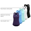 image:image5 Pack Womens Tank Tops Open Back Workout Shirts Athletic Gym Running YogaSet 8