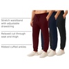 image:imageReal Essentials 3 Pack Mens Cotton Fleece Jogger Sweatpants  Casual Comfy Athletic Pants with Pockets Big amp TallSet 1