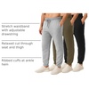 image:imageReal Essentials 3 Pack Mens Cotton Fleece Jogger Sweatpants  Casual Comfy Athletic Pants with Pockets Big amp TallSet 2