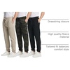 image:imageReal Essentials 3 Pack Mens Cotton Fleece Jogger Sweatpants  Casual Comfy Athletic Pants with Pockets Big amp TallSet 6