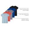 image:imageReal Essentials 5 Pack Womens DryFit Short Sleeve V Neck T Shirt Workout Fitness Yoga Top Tee Available in Plus SizeSet 10