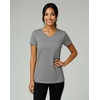 image:imageReal Essentials 5 Pack Womens DryFit Short Sleeve V Neck T Shirt Workout Fitness Yoga Top Tee Available in Plus SizeSet 10