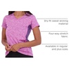 image:imageReal Essentials 5 Pack Womens DryFit Short Sleeve V Neck T Shirt Workout Fitness Yoga Top Tee Available in Plus SizeSet 4