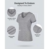 image:imageReal Essentials 5 Pack Womens DryFit Short Sleeve V Neck T Shirt Workout Fitness Yoga Top Tee Available in Plus SizeSet 7