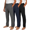 image:image3 Pack Boys Cotton Pajama Pants Open Bottom Sweatpants Kids Teens Sleep PJSet 2