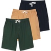 image:image3 Pack Mens Cotton Cargo Shorts Drawstring Elastic Waist Casual Work PocketSet 8