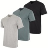 image:image3 Pack Mens Cotton Henley Shirts Short Sleeve Button Up Casual Work LoungeShort Sleeve  Set 5