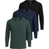 image:image3 Pack Mens Cotton Hoodies Long Sleeve Workout Casual Pullover SweatshirtSet 1