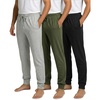 image:image3 Pack Mens Cotton Joggers Pajama Pants Comfy Sleep Lounge PJ Pockets PJsSet 3