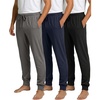 image:image3 Pack Mens Cotton Joggers Pajama Pants Comfy Sleep Lounge PJ Pockets PJsSet 9