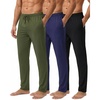 image:image3 Pack Mens Cotton Pajama Pants Pockets Lounge PJ Bottoms Soft Sleep PjsCotton Set 4