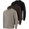 image:image3 Pack Mens Fleece Pullover Sweatshirt Long Sleeve Crewneck Soft SweaterSet 9