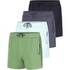 image:image4 Pack Mens 3 Mesh Shorts Athletic Gym Running Basketball Workout Pockets3inch  Set 4