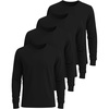 image:image4 Pack Mens Cotton Long Sleeve Shirts Crew Neck Work Casual Jersey T ShirtSet 1