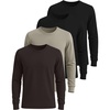image:image4 Pack Mens Cotton Long Sleeve Shirts Crew Neck Work Casual Jersey T ShirtSet 8