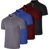 image:image4 Pack Mens Cotton Pique Polo Shirts Short Sleeve Collared Golf WorkSet 10