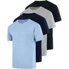image:image4 Pack Mens Cotton Pocket T Shirts Crew Neck Short Sleeve Athletic GymSet 3