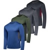 image:image4 Pack Mens Dry Fit Long Sleeve Workout Shirts Gym Athletic Tee FishingSet D