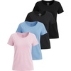 image:image4 Pack Womens Cotton T Shirts Short Sleeve Crew Neck Tops Basic CasualSet 10