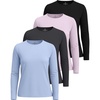 image:image4 Pack Womens Dry Fit Long Sleeve Sun Shirts UPF 50 Hiking Workout TopsSet 3