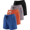 image:image4 Pack Womens Dry Fit Zipper Pockets Shorts Athletic Running High WaistedSet 9