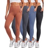 image:image4 Pack Womens Leggings with Pockets Yoga Pants Tummy Control Workout GymSet 2