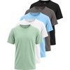 image:image5 Pack Boys Cotton T Shirts Crew Neck Plain Short Sleeve Tops Kids TeensSet 1