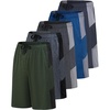 image:image5 Pack Mens Dry Fit Basketball Shorts Gym Athletic Casual Workout RunningSet G