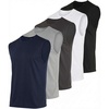 image:image5 Pack Mens Dry Fit Tank Tops Sleeveless Muscle Workout Gym Athletic ShirtRegular Size  Set M