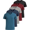 image:image5 Pack Mens Dry Fit V Neck Workout T Shirts Athletic Gym Fitness TeesSet 1