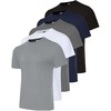 image:image5 Pack Mens T Shirts Crew Neck Short Sleeve Cotton Casual Workout Gym TeesSet 4